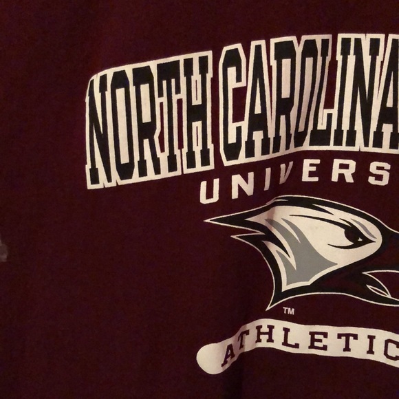 North Carolina Central University Eagles Maroon T-Shirt Mens Medium M Durham NC - Picture 4 of 14